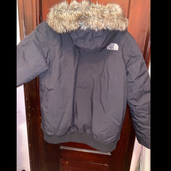 TNF The North Face Gotham Down Coat Dryvent EUC Gray with removable fur collar - Picture 5 of 7